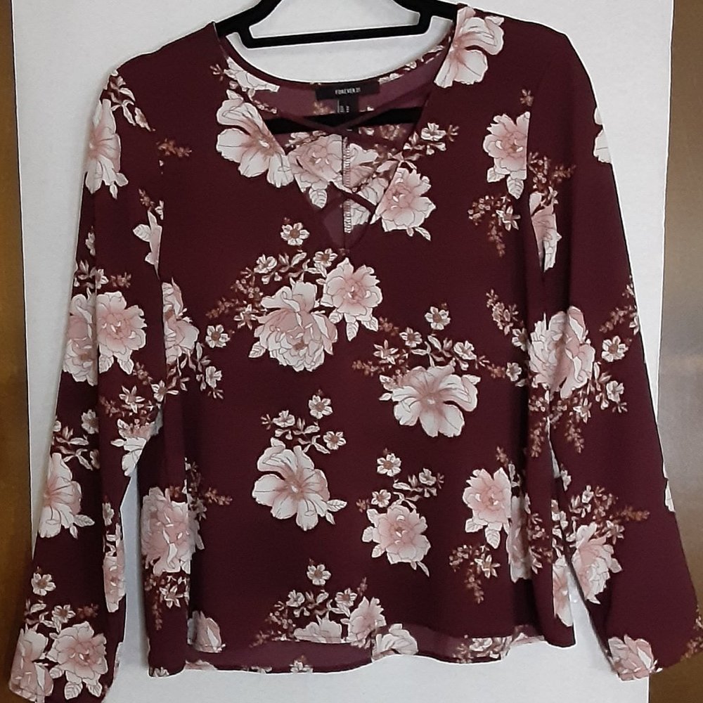 FOREVER 21/L-S TOP/MEDIUM